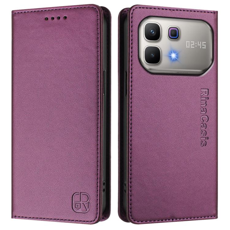 For Infinix Note 60 / 60 Pro RC01 Dual-Folded Magnetic Suction RFID Leather Phone Case