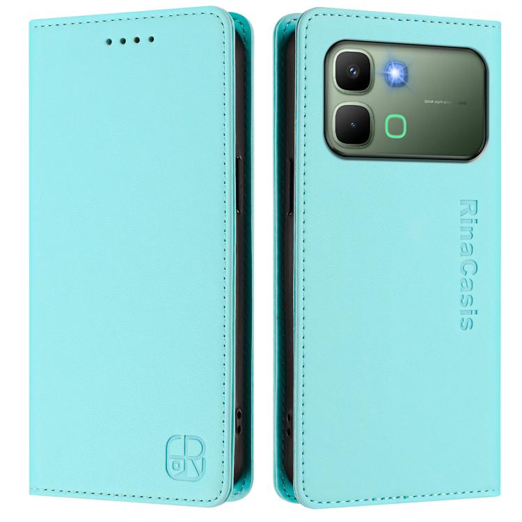 For Infinix Note Edge 5G RC01 Dual-Folded Magnetic Suction RFID Leather Phone Case