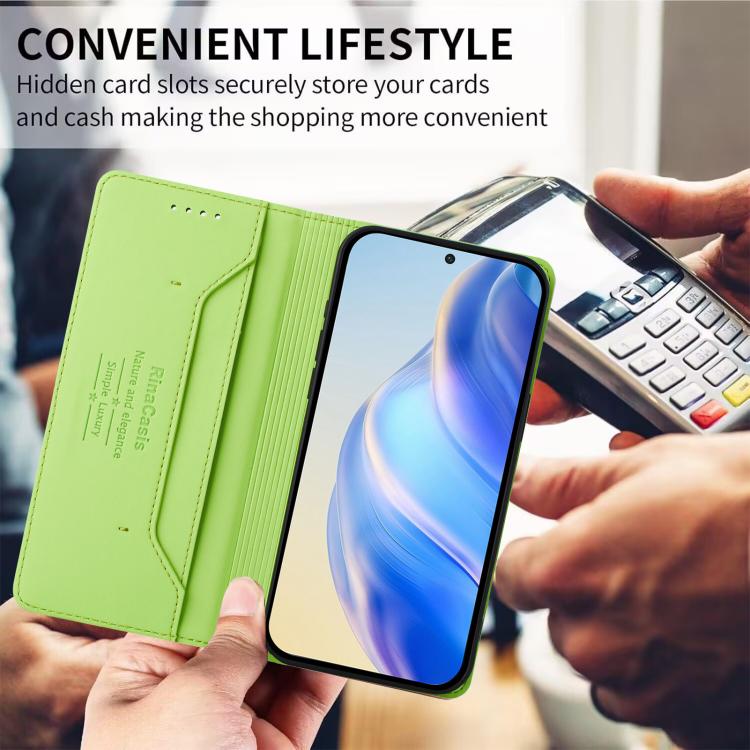 For Infinix Note Edge 5G RC01 Dual-Folded Magnetic Suction RFID Leather Phone Case