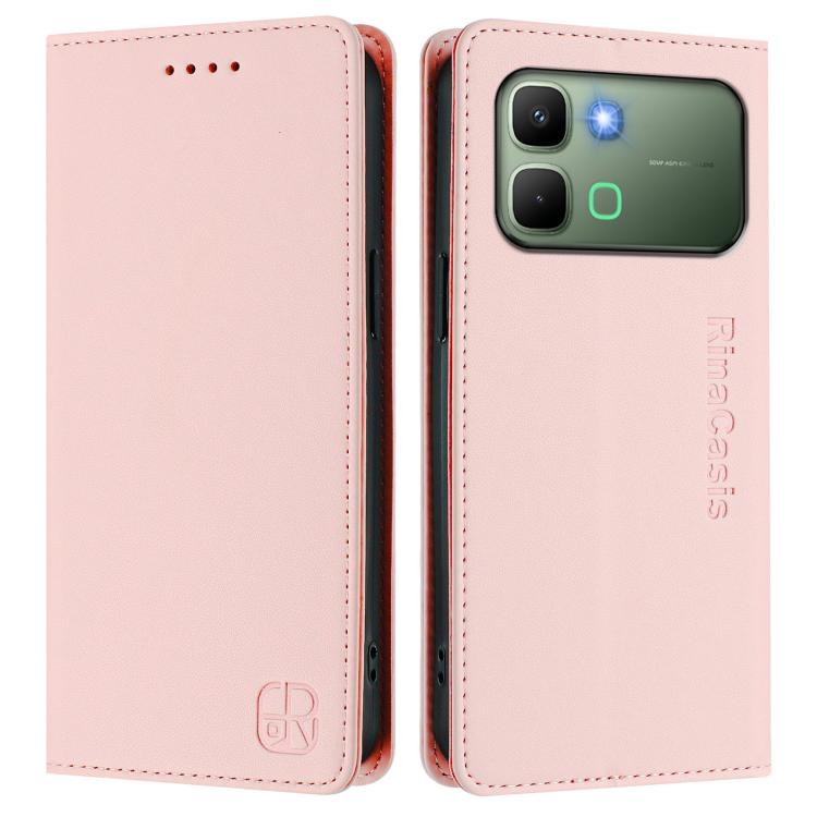 For Infinix Note Edge 5G RC01 Dual-Folded Magnetic Suction RFID Leather Phone Case