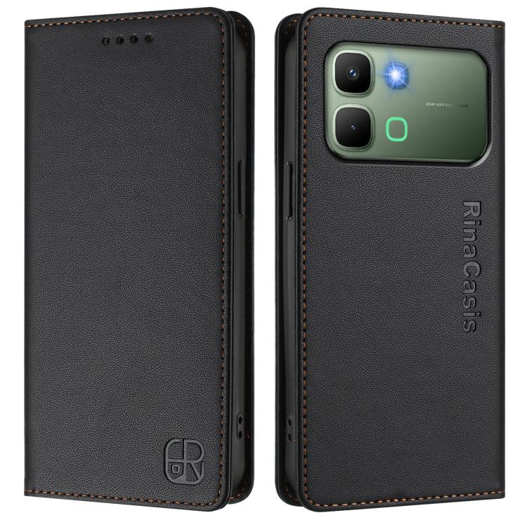 For Infinix Note Edge 5G RC01 Dual-Folded Magnetic Suction RFID Leather Phone Case