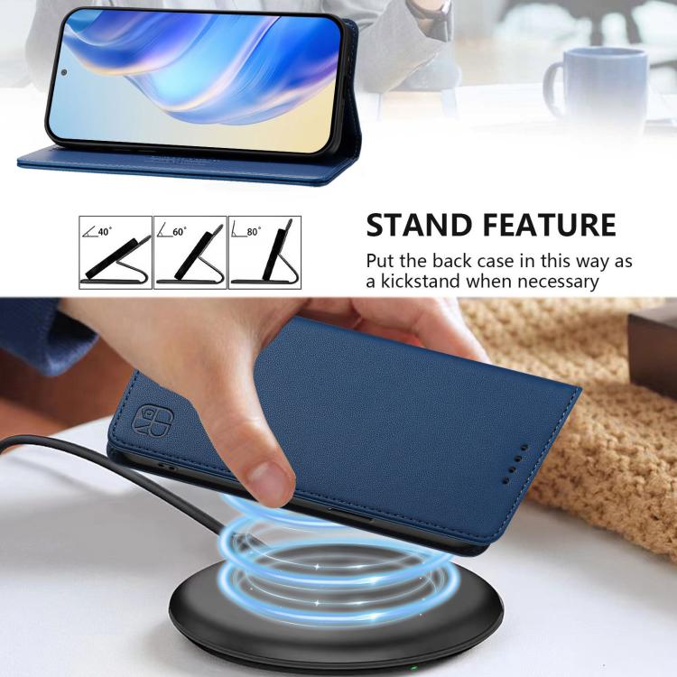 For Infinix Note Edge 5G RC01 Dual-Folded Magnetic Suction RFID Leather Phone Case