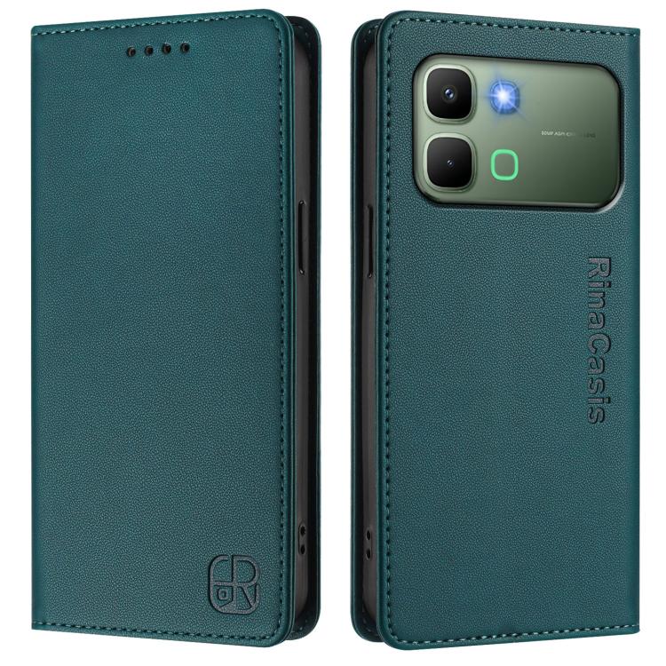 For Infinix Note Edge 5G RC01 Dual-Folded Magnetic Suction RFID Leather Phone Case