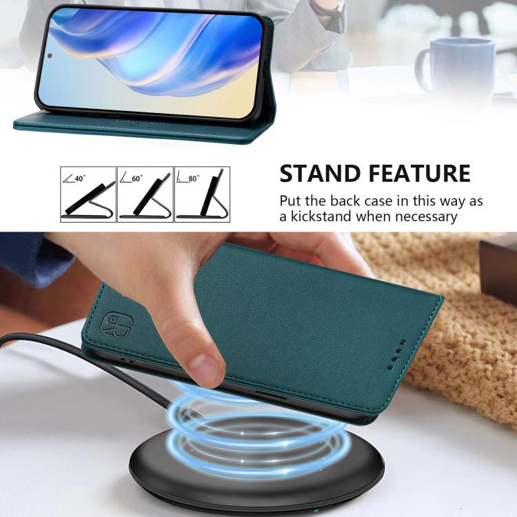 For Infinix Note Edge 5G RC01 Dual-Folded Magnetic Suction RFID Leather Phone Case