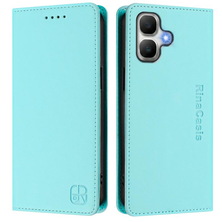 For Infinix Smart 20 4G RC01 Dual-Folded Magnetic Suction RFID Leather Phone Case