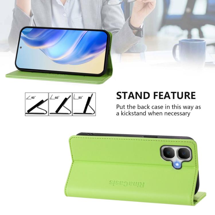 For Infinix Smart 20 4G RC01 Dual-Folded Magnetic Suction RFID Leather Phone Case