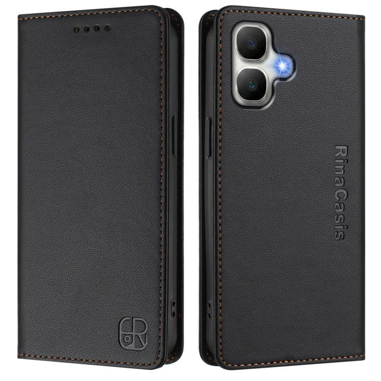 For Infinix Smart 20 4G RC01 Dual-Folded Magnetic Suction RFID Leather Phone Case