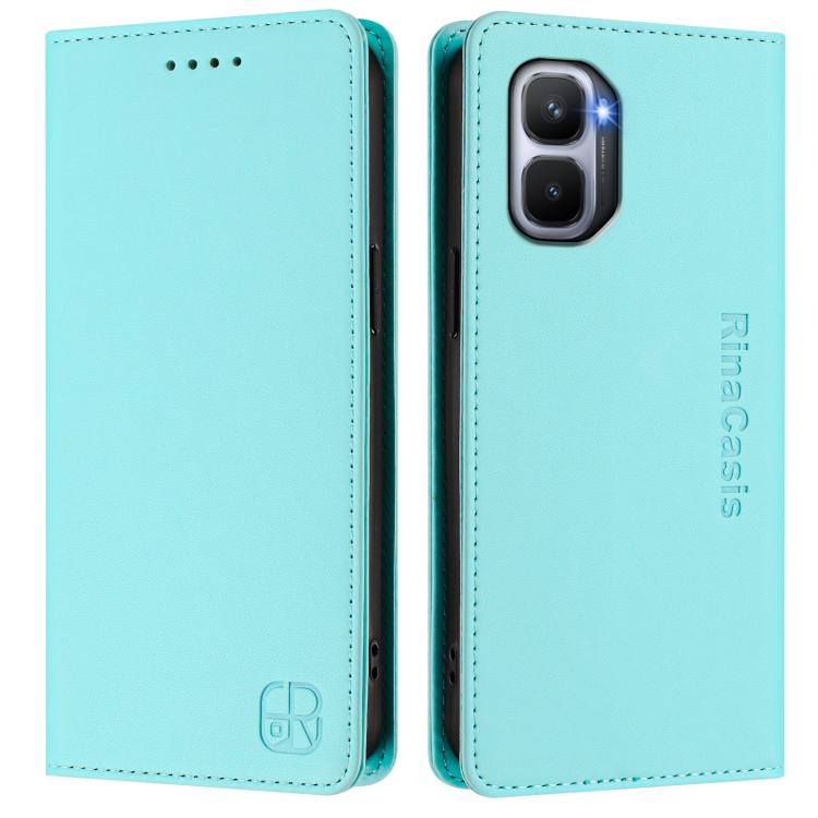 For Infinix GT 50 Pro 5G RC01 Dual-Folded Magnetic Suction RFID Leather Phone Case