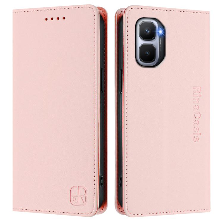 For Infinix GT 50 Pro 5G RC01 Dual-Folded Magnetic Suction RFID Leather Phone Case