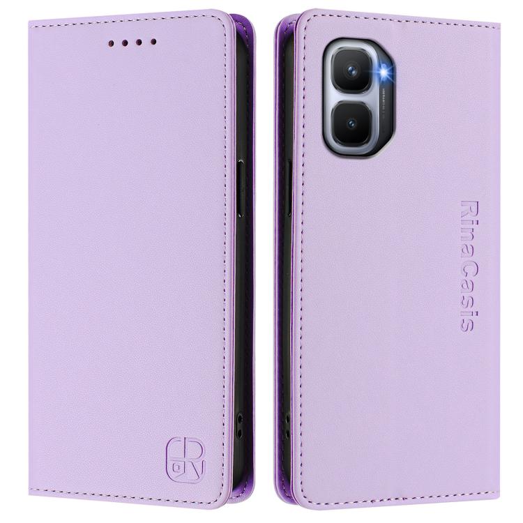 For Infinix GT 50 Pro 5G RC01 Dual-Folded Magnetic Suction RFID Leather Phone Case
