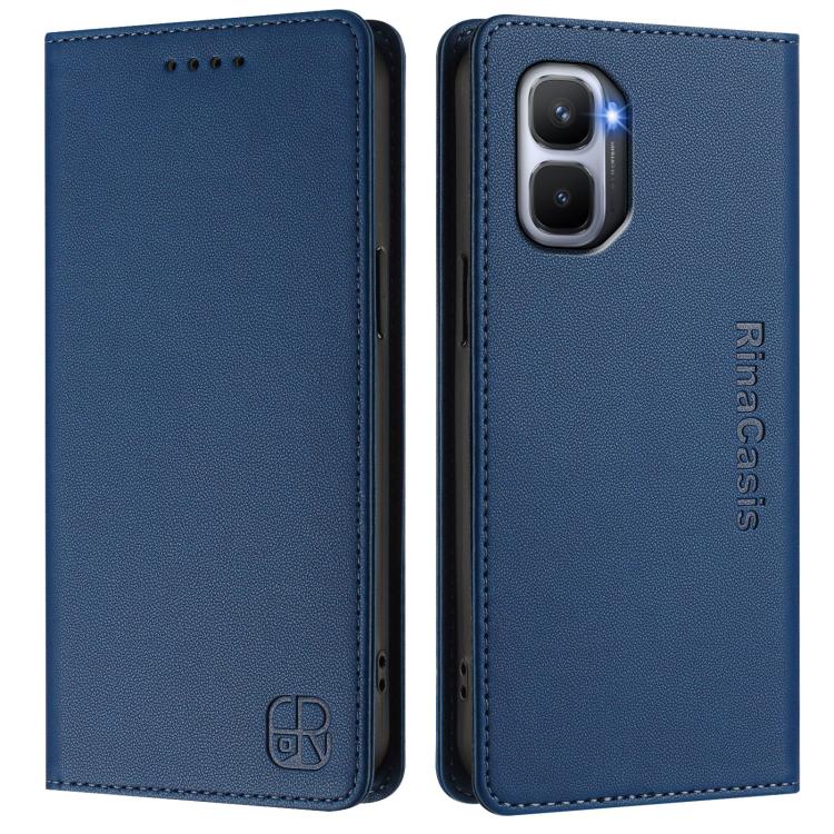 For Infinix GT 50 Pro 5G RC01 Dual-Folded Magnetic Suction RFID Leather Phone Case
