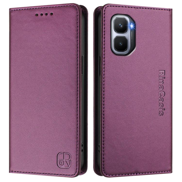For Infinix GT 50 Pro 5G RC01 Dual-Folded Magnetic Suction RFID Leather Phone Case