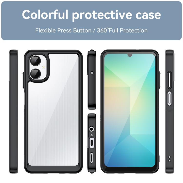For Samsung Galaxy A06 5G Colorful Series Acrylic Hybrid TPU Phone Case