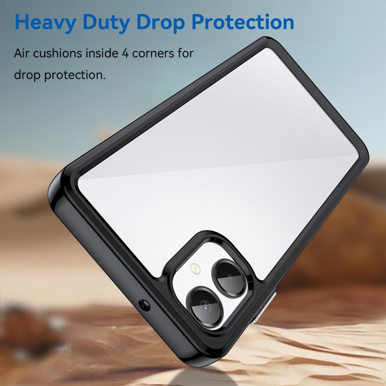 For Samsung Galaxy A06 5G Colorful Series Acrylic Hybrid TPU Phone Case