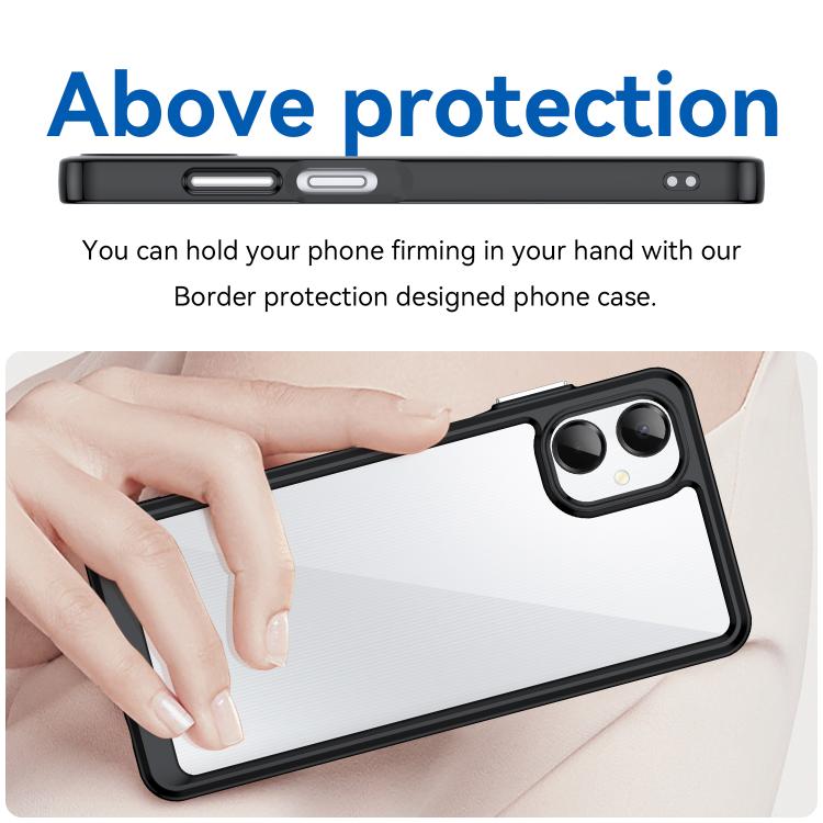 For Samsung Galaxy A06 5G Colorful Series Acrylic Hybrid TPU Phone Case
