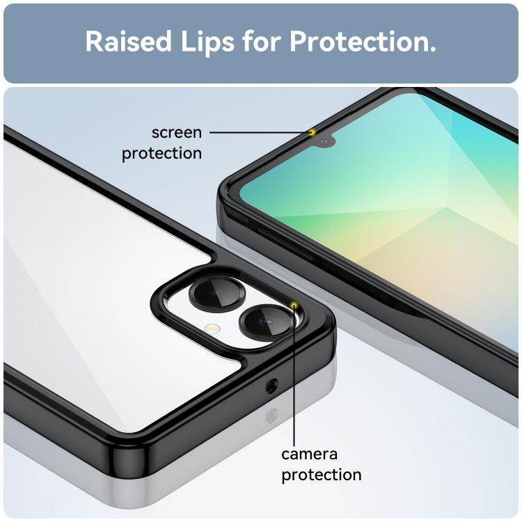 For Samsung Galaxy A06 5G Colorful Series Acrylic Hybrid TPU Phone Case
