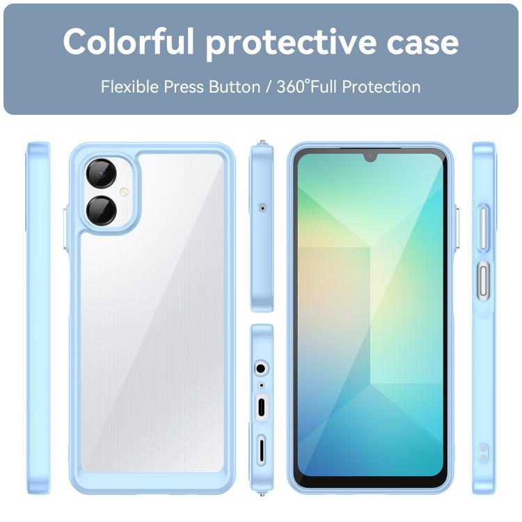 For Samsung Galaxy A06 5G Colorful Series Acrylic Hybrid TPU Phone Case