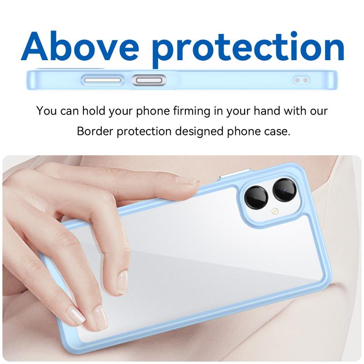 For Samsung Galaxy A06 5G Colorful Series Acrylic Hybrid TPU Phone Case