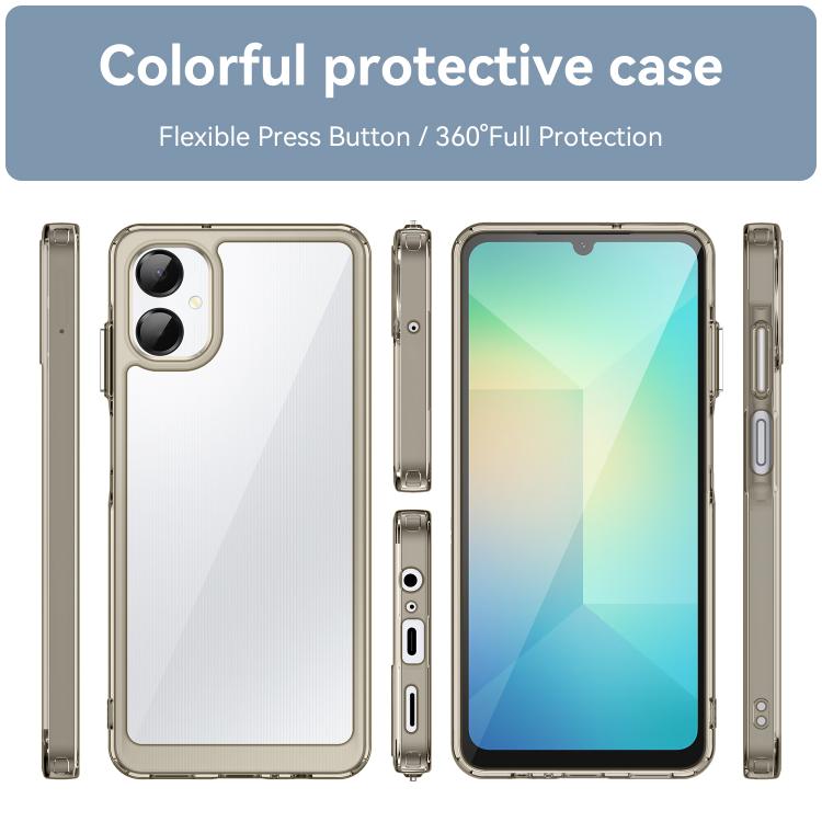 For Samsung Galaxy A06 5G Colorful Series Acrylic Hybrid TPU Phone Case