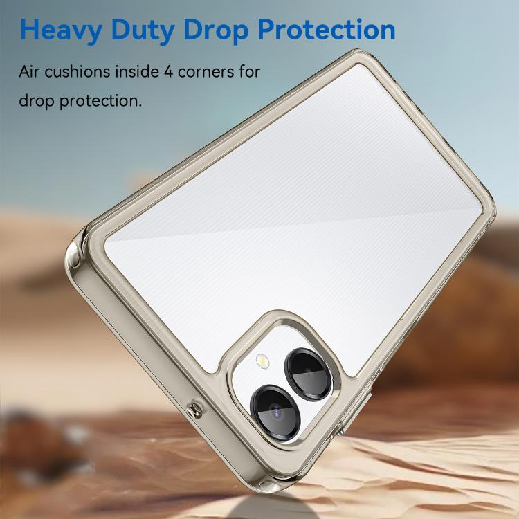 For Samsung Galaxy A06 5G Colorful Series Acrylic Hybrid TPU Phone Case