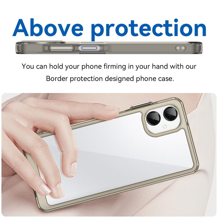 For Samsung Galaxy A06 5G Colorful Series Acrylic Hybrid TPU Phone Case