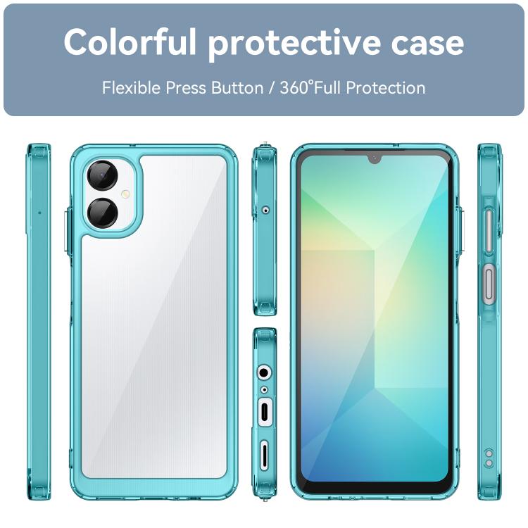 For Samsung Galaxy A06 5G Colorful Series Acrylic Hybrid TPU Phone Case