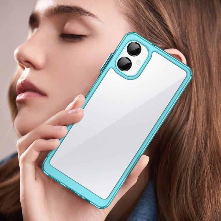 For Samsung Galaxy A06 5G Colorful Series Acrylic Hybrid TPU Phone Case