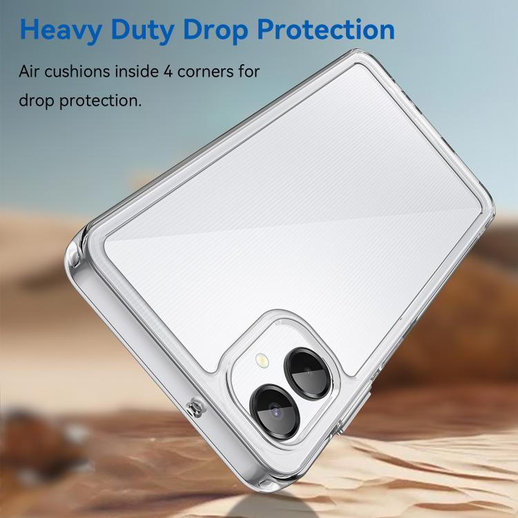 For Samsung Galaxy A06 5G Colorful Series Acrylic Hybrid TPU Phone Case