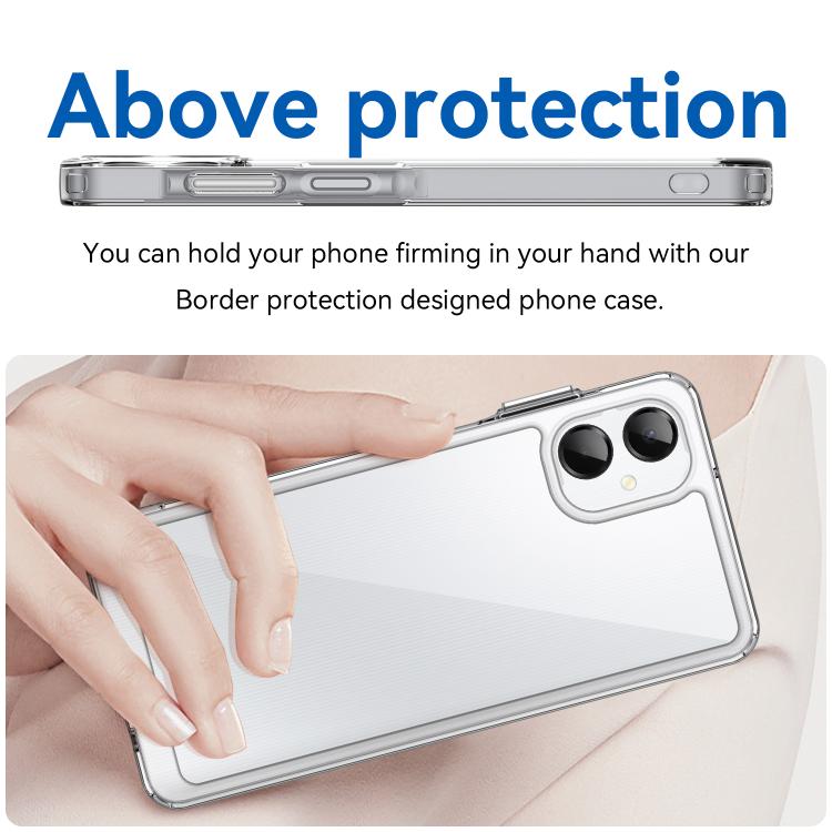 For Samsung Galaxy A06 5G Colorful Series Acrylic Hybrid TPU Phone Case