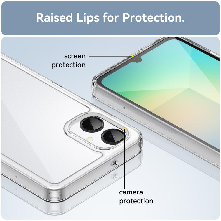 For Samsung Galaxy A06 5G Colorful Series Acrylic Hybrid TPU Phone Case