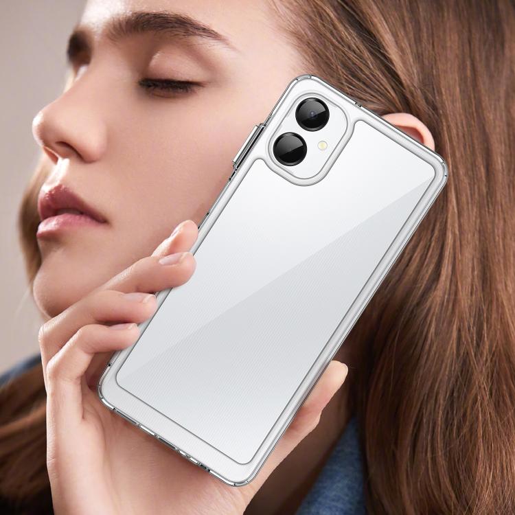 For Samsung Galaxy A06 5G Colorful Series Acrylic Hybrid TPU Phone Case