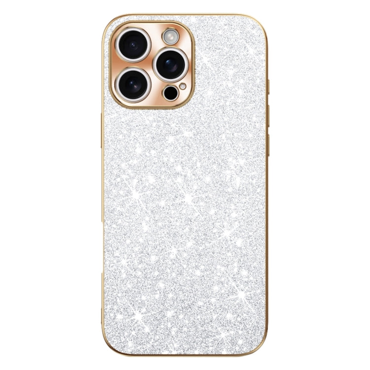 For iPhone 16 Pro Max Electroplating Star Diamond CD Texture Lens Ring Phone Case