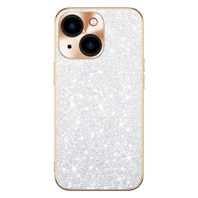 For iPhone 15 Electroplating Star Diamond CD Texture Lens Ring Phone Case