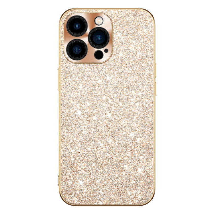 For iPhone 14 Pro Max Electroplating Star Diamond CD Texture Lens Ring Phone Case