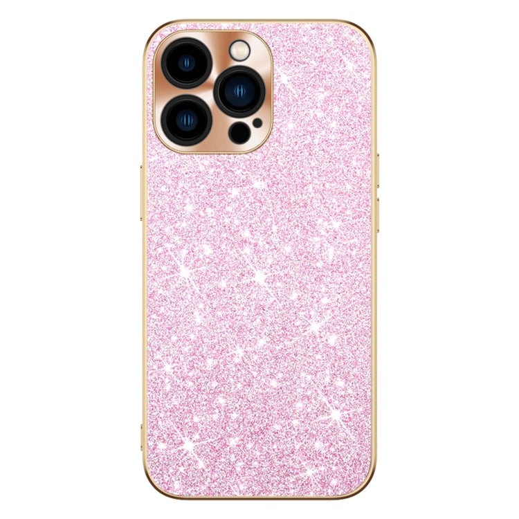 For iPhone 13 Electroplating Star Diamond CD Texture Lens Ring Phone Case