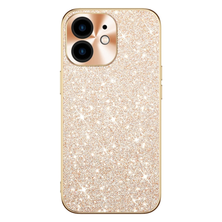 For iPhone 12 Electroplating Star Diamond CD Texture Lens Ring Phone Case