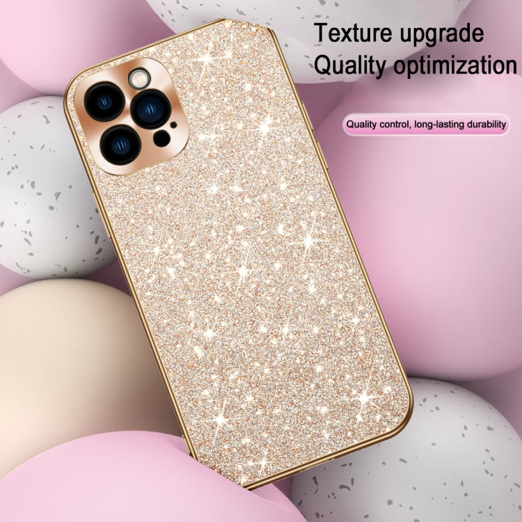 For iPhone 15 Pro Electroplating Star Diamond CD Texture Lens Ring Phone Case
