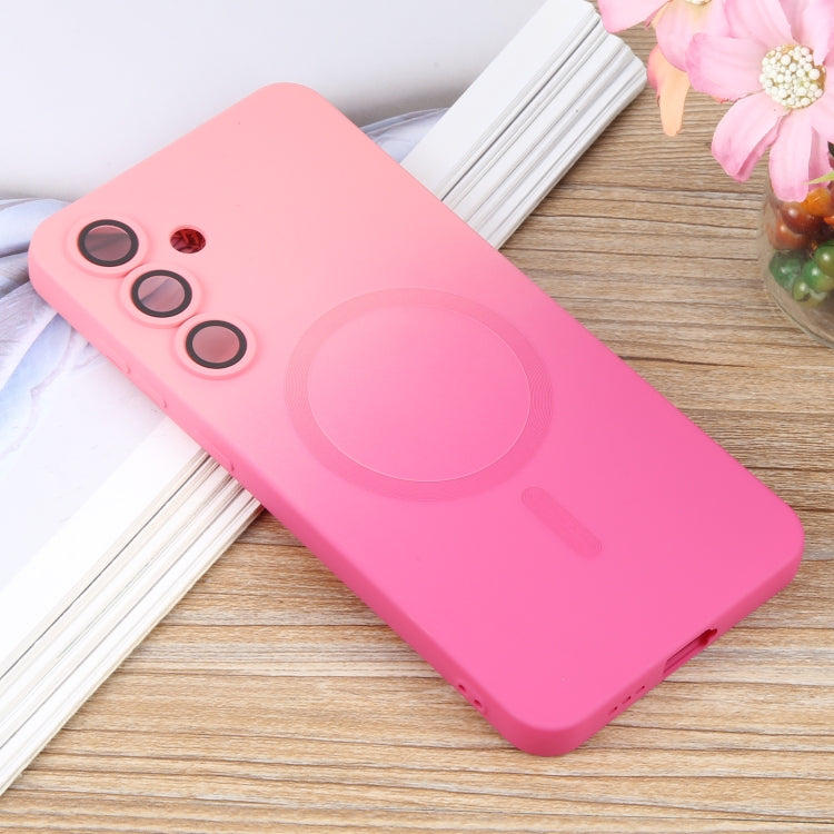 For Samsung Galaxy S25 5G Liquid TPU Silicone Gradient MagSafe Phone Case