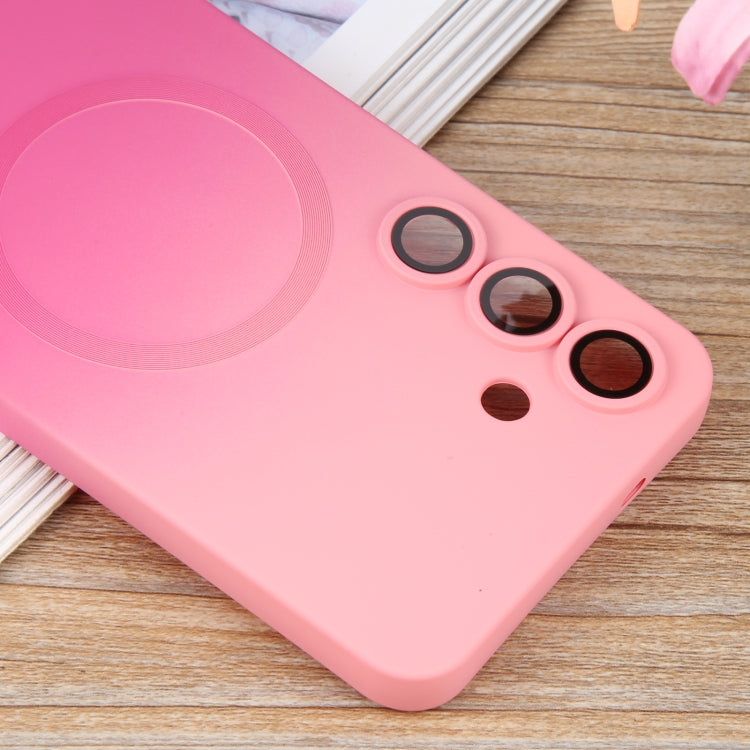 For Samsung Galaxy S25 5G Liquid TPU Silicone Gradient MagSafe Phone Case
