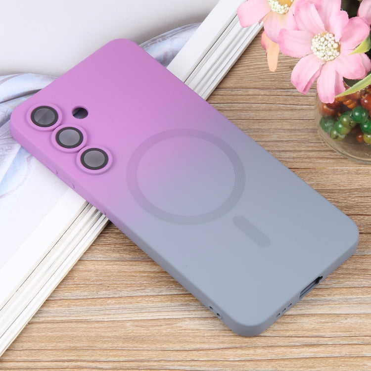 For Samsung Galaxy S25 5G Liquid TPU Silicone Gradient MagSafe Phone Case