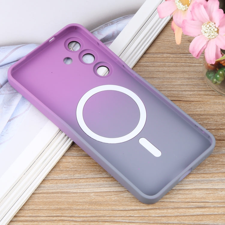 For Samsung Galaxy S25 5G Liquid TPU Silicone Gradient MagSafe Phone Case