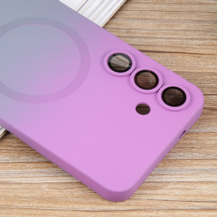 For Samsung Galaxy S25 5G Liquid TPU Silicone Gradient MagSafe Phone Case