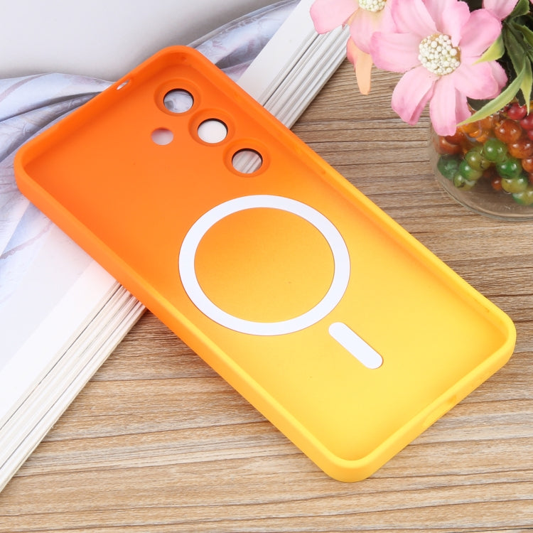 For Samsung Galaxy S25 5G Liquid TPU Silicone Gradient MagSafe Phone Case