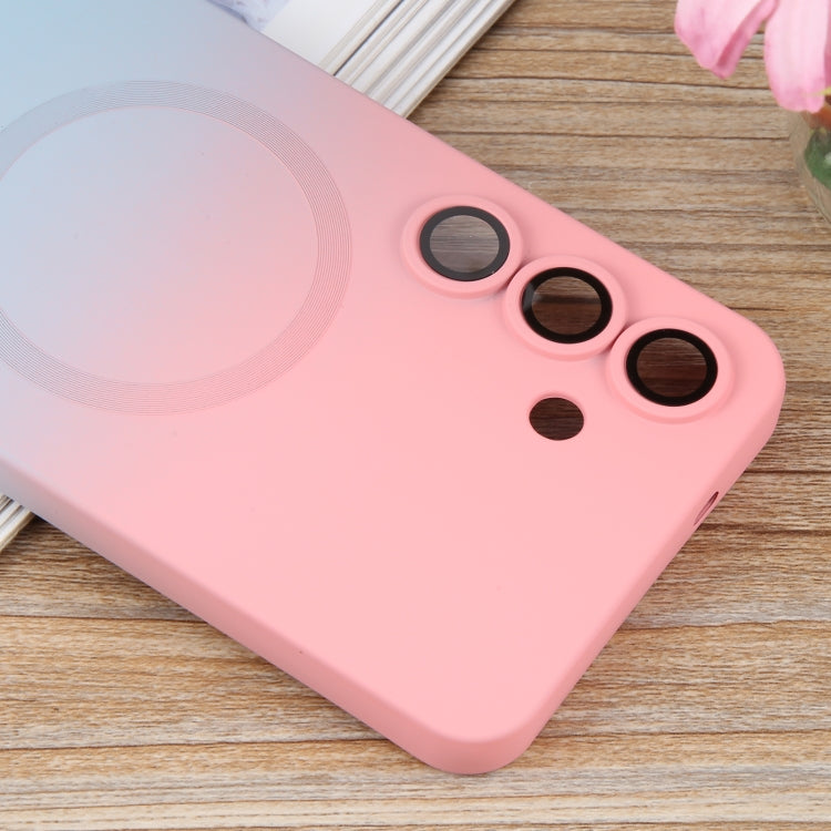 For Samsung Galaxy S25 5G Liquid TPU Silicone Gradient MagSafe Phone Case