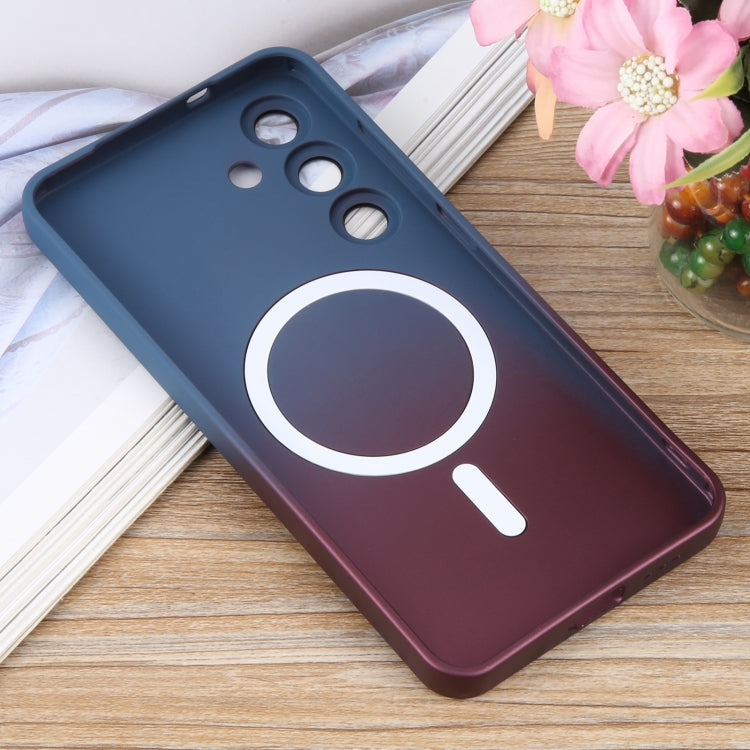 For Samsung Galaxy S25 5G Liquid TPU Silicone Gradient MagSafe Phone Case