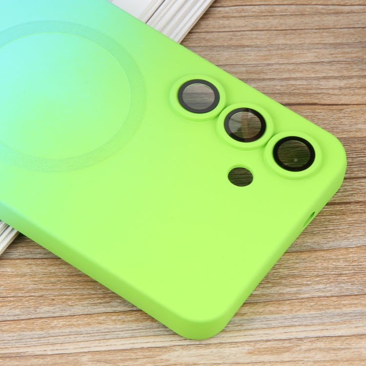 For Samsung Galaxy S25 5G Liquid TPU Silicone Gradient MagSafe Phone Case