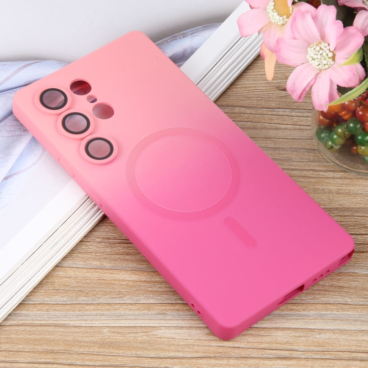 For Samsung Galaxy S25 Ultra 5G Liquid TPU Silicone Gradient MagSafe Phone Case