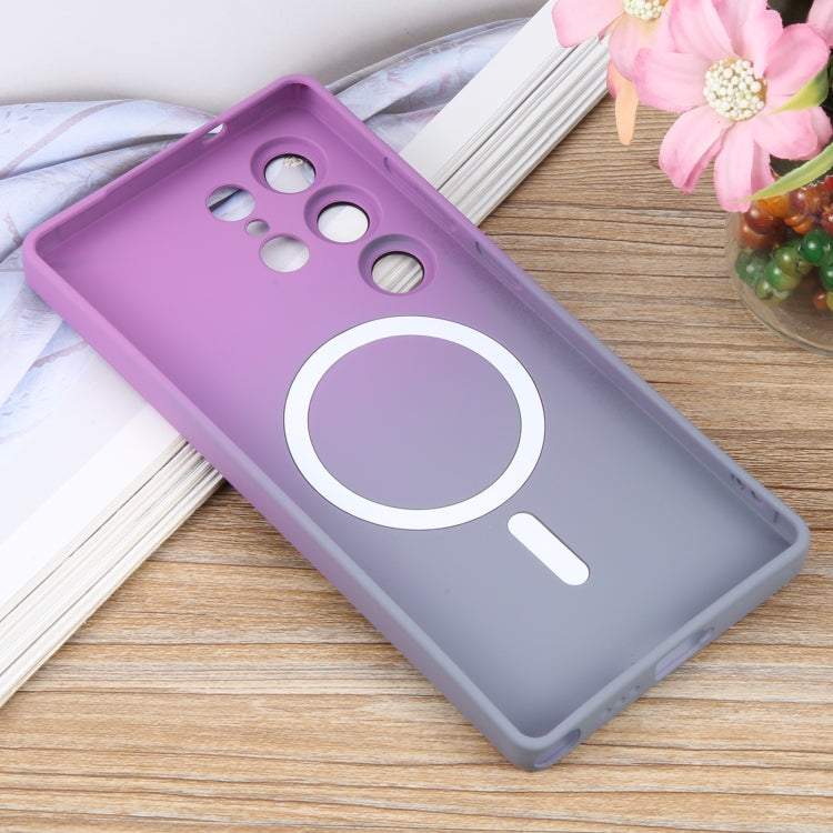 For Samsung Galaxy S25 Ultra 5G Liquid TPU Silicone Gradient MagSafe Phone Case