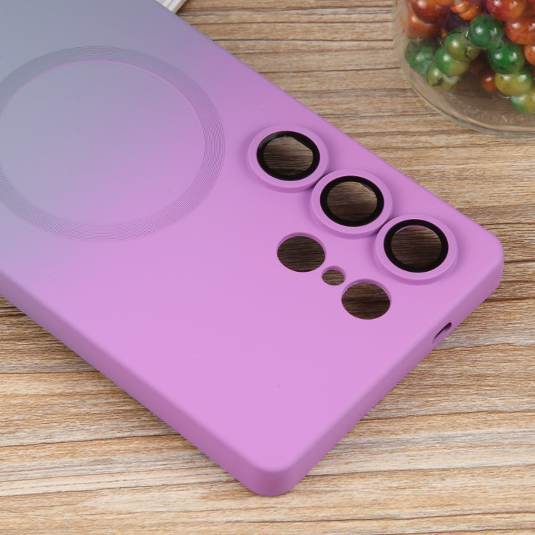 For Samsung Galaxy S25 Ultra 5G Liquid TPU Silicone Gradient MagSafe Phone Case