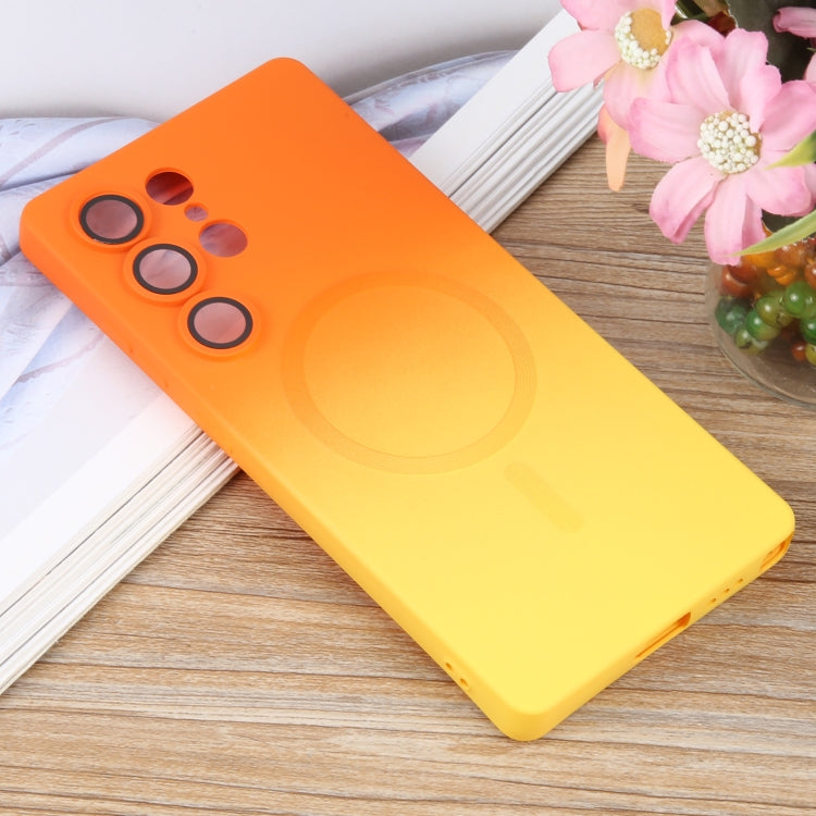 For Samsung Galaxy S25 Ultra 5G Liquid TPU Silicone Gradient MagSafe Phone Case